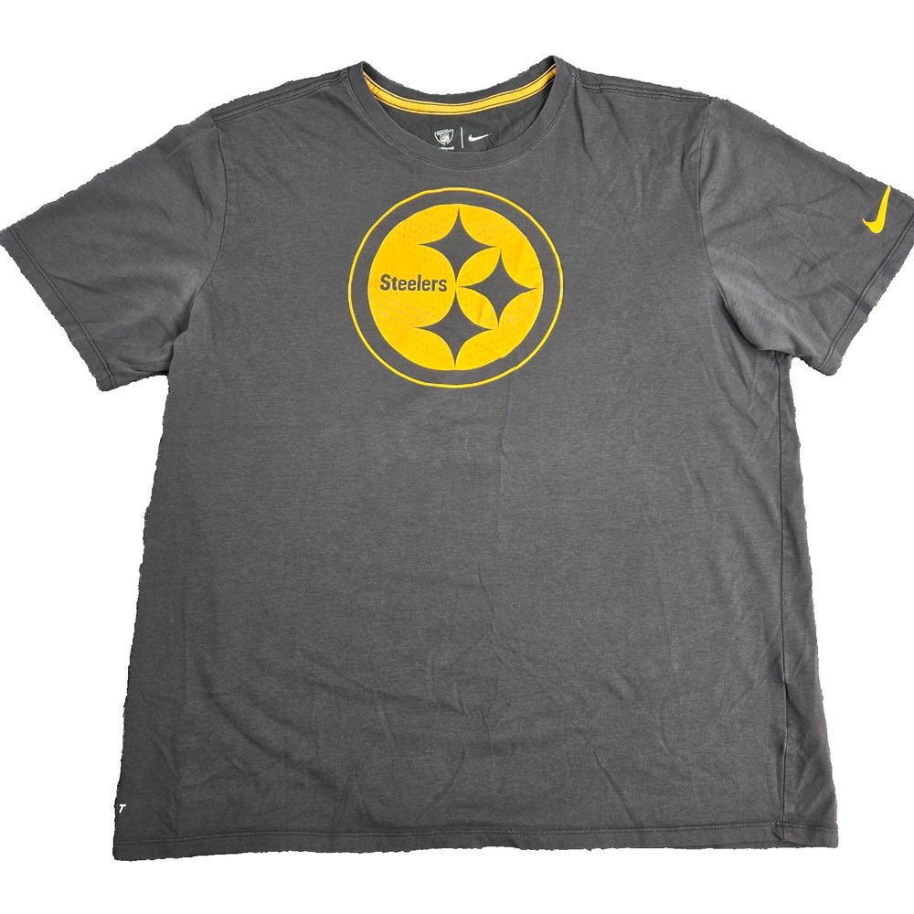 Nike Pittsburgh Steelers T Shirt Mens XL Dri-FIT NFL Equipment Training Black